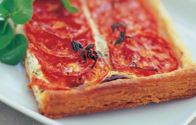 A picture of Delia's Roasted Tomato and Goats' Cheese Tart with Thyme recipe