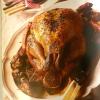 Delia's Alex Mackay's Roast kelly 's bronze Turkey with烟熏辣椒粉，烤大蒜，百里香小柑橘和双重肉汁食谱的图片