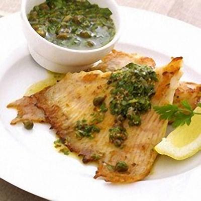 Delia's Fried Skate Wings with Warm Green Salsa食谱的图片