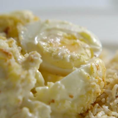 A picture of Delia's Gratin of Eggs with Cauliflower Cheese recipe
