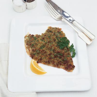 A picture of Delia's Roasted Fish with a Parmesan Crust recipe