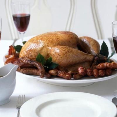 A picture of Delia's Traditional Roast Turkey with Pork, Sage and Onion Stuffing recipe