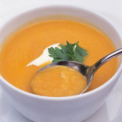 A picture of Delia's Carrot and Artichoke Soup recipe