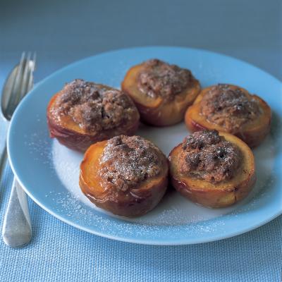 A picture of Delia's Peaches Baked with Amaretti recipe