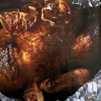 A picture of Delia's Roast Turkey with American Apricot Stuffing and Apricot Madeira Sauce recipe