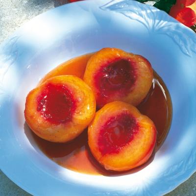 一个图片ture of Delia's Fresh Peaches Baked in Marsala with Mascarpone Cream recipe
