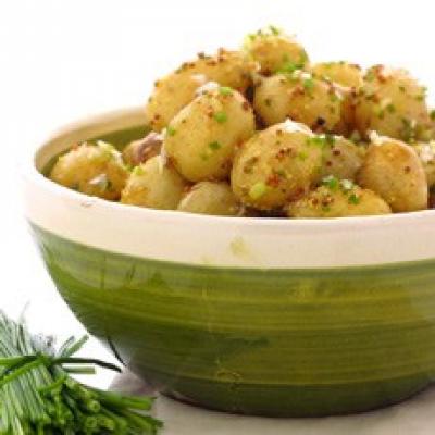 A picture of Delia's Warm Potato Salad with Lemon and Chive Vinaigrette recipe